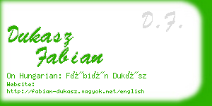 dukasz fabian business card